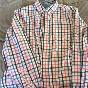 Chaps Men's Multicolor Plaid Shirt size large in EUC